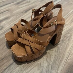 Tan Platform Sandals